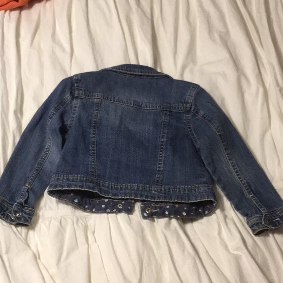 Denim Jean jacket with sewn on flower - Picture 2 of 2